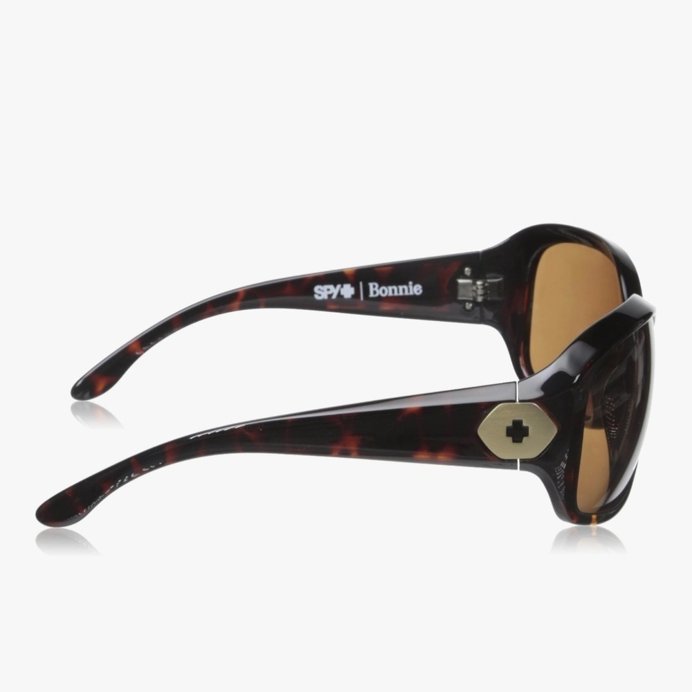 SPY Tortoiseshell Wraparound Sunglasses with Amber Lenses